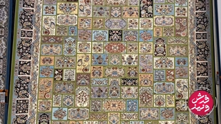 فرش ۱۲۰۰ شانه زمینه سبز