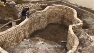 قبل و بعد ساخت استخر به شکل نامنظم
