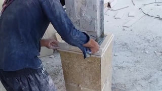 اجرای نمای رومی با سنگ