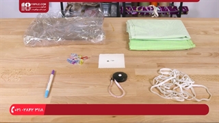 آموزش دوخت سرویس آشپزخانه :: دوخت کاور دایره ای شکل با کش