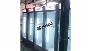 تولید  یخچال نوشابه ال ای دی دار سیلور