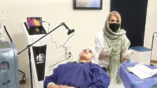 جمع کردن غبغب و  از بین بردن چربی های موضعی ناحیه غبغب با دستگاه Aphrodite