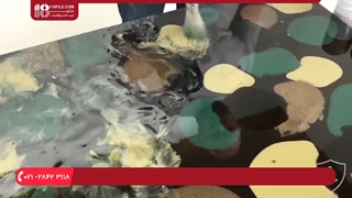 آموزش نصب کفپوش اپوکسی- طرح اپوکسی متالیک پرچم آمریکا -