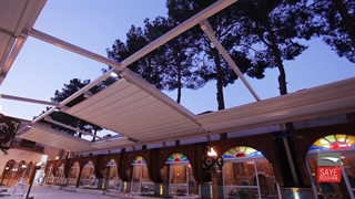 سقف متحرک پارچه ای سایه روشن