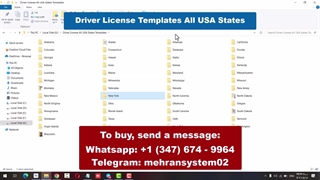 Driver License Templates All USA States