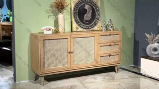 قیمت خرید جدیدترین مدل آینه کنسول با درب حصیری در تهران