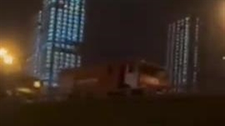 نمایی از دید اماده باش ارتش شهر مسکو در شب از ترس کودتا واگنر