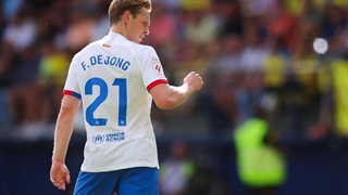 گل دوم بارسلونا به ویارئال (توسط فرنکی دی یونگ)