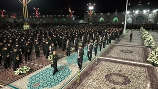 مراسم شب شهادت امام رضا(ع) در حرم مطهر رضوی