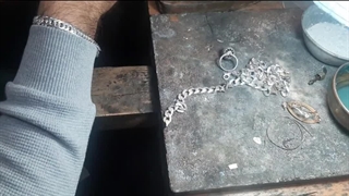 ساخت قفل گردنبند نقره مردانه