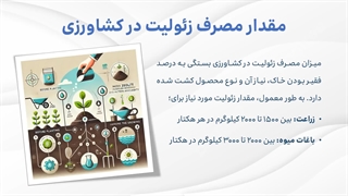 نحوه و مقدار مصرف زئولیت در کشاورزی