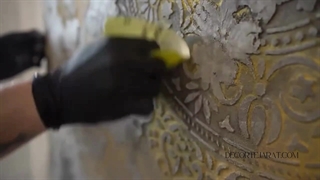 پتینه روی دیوار( آموزش رایگان برجسته کاری روی دیوار)