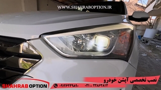 جکبرقی سانتافه اینه تاشو نورپردازی کابین نصب دیلایت و هدلایت و نصب کیلس استارت