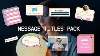 دانلود پروژه آماده تایتل تبلیغاتی پریمیر پرو Message Titles
