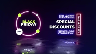 دانلود پروژه پریمیر پرو عناوین نئونی بلک فرایدی Black Friday Neon Titles
