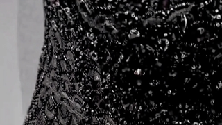 لباس مجلسی تمام کار شده- شنل‌ دار لاکچری